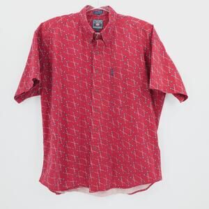 Vintage Chaps Shirt Mens Extra Large Red Ralph Lauren‎ Track Field Sports Preppy